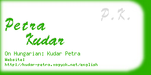 petra kudar business card